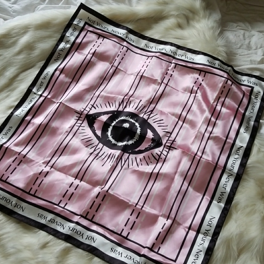 Nwt Large Evil Eye Satin Scarf